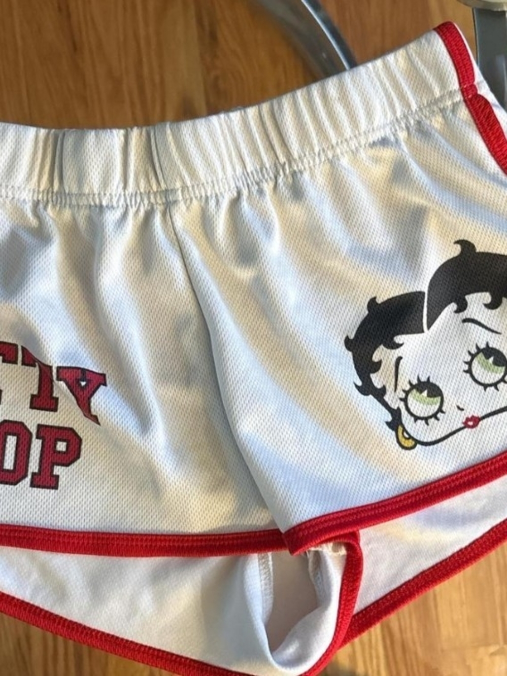 Betty Boop White and Red Athletic Shorts